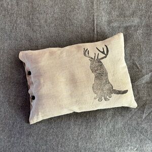 Hand Printed Linen Accent Pillow